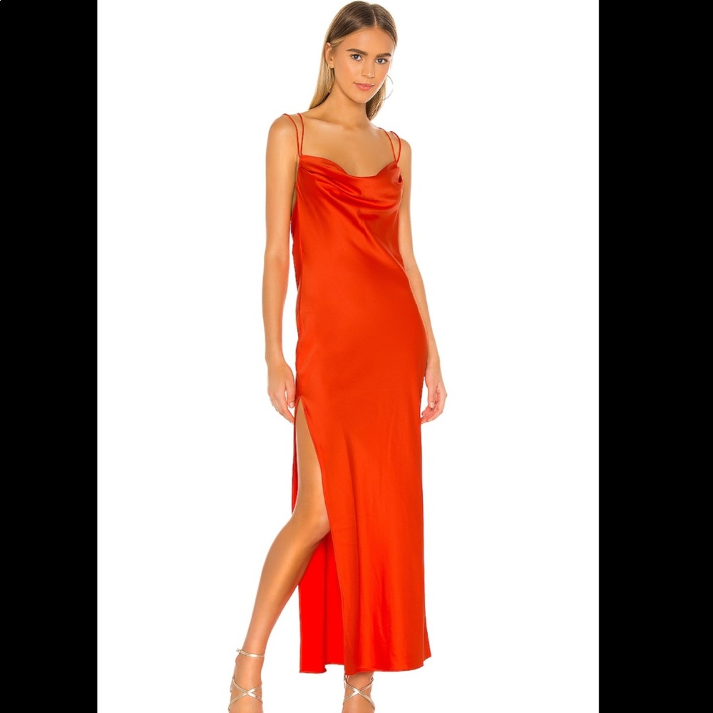 Michael Costello X REVOLVE Braxton Dress in Red Orange